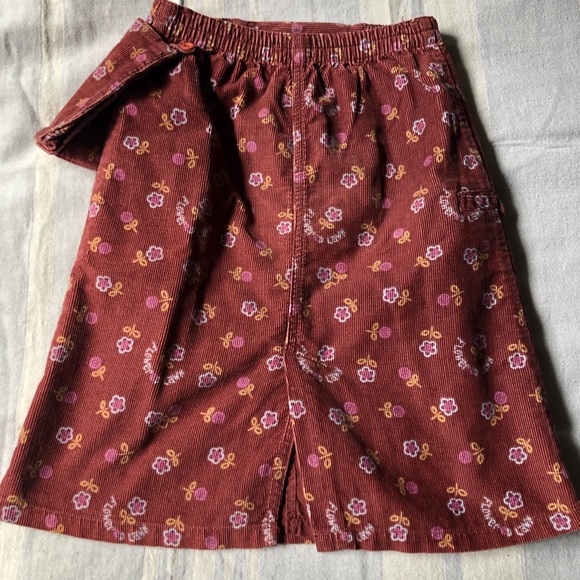 Red Duck corduroy skirt - Picture 4 of 10